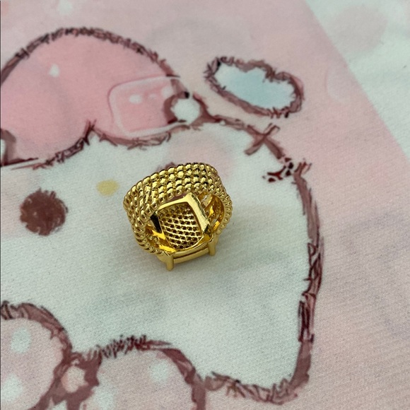 David Yurman Size 7 Gold Diamond Rings - Picture 5 of 8